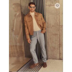 34 Heritage Courage Pants Mens 33 Blue Twill Mid Rise Straight Leg Preppy Luxury